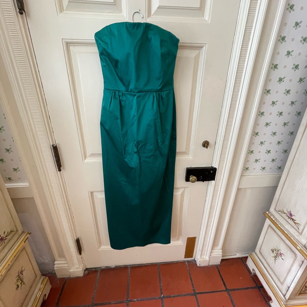 Talbots Strapless Teal Dress